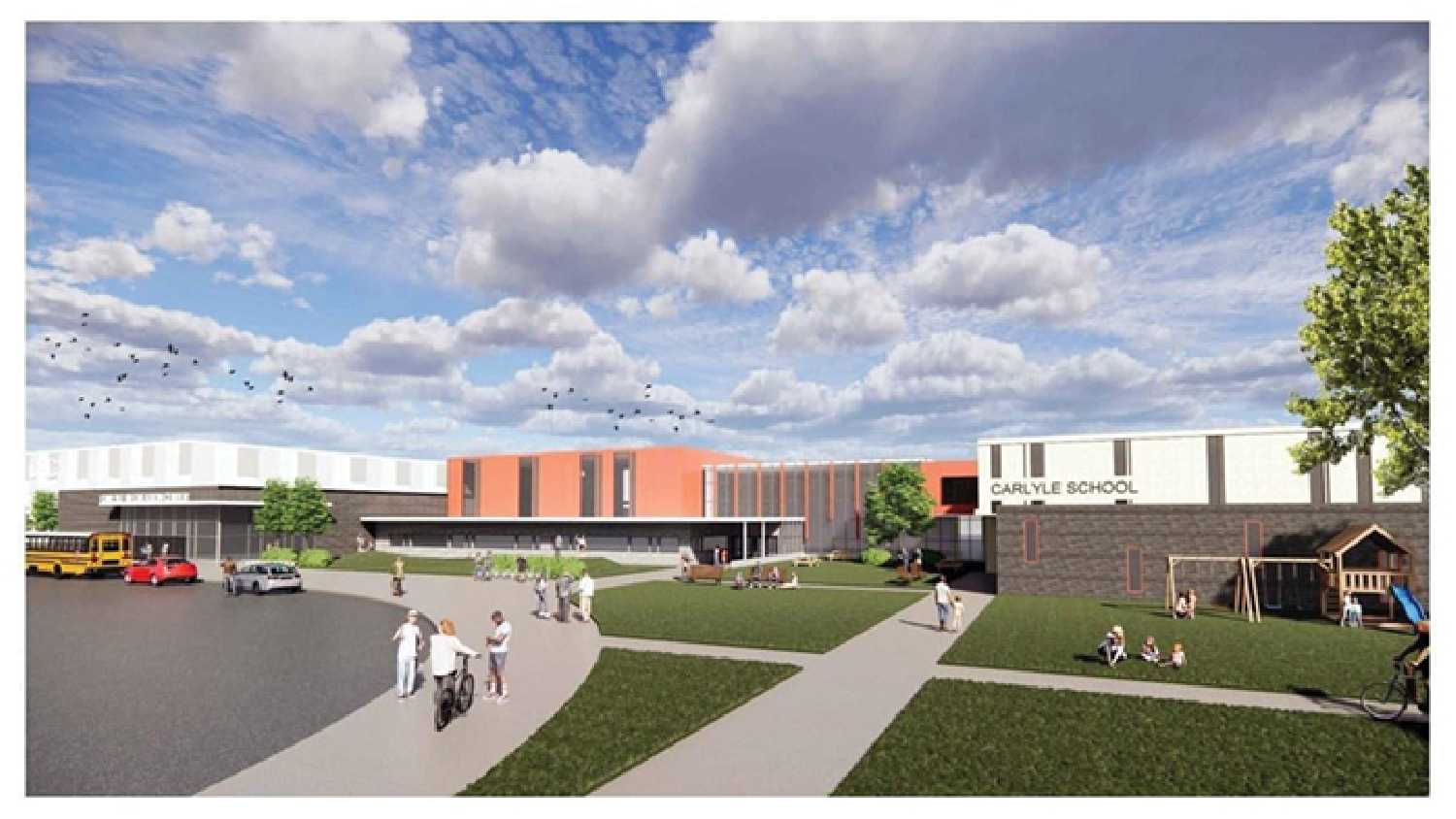 An artist�s rendering of the new school 